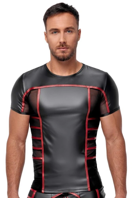 t-shirt Men's Short black/red M