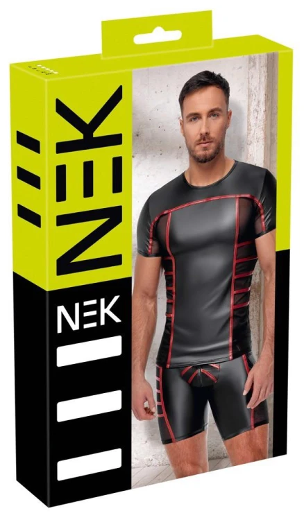 t-shirt Men's Short black/red M
