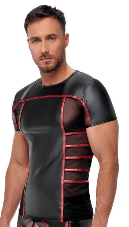 t-shirt Men's Short black/red M