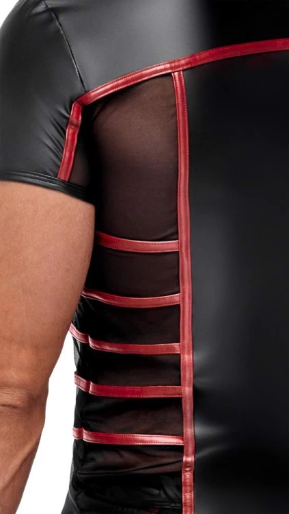 t-shirt Men's Short black/red M