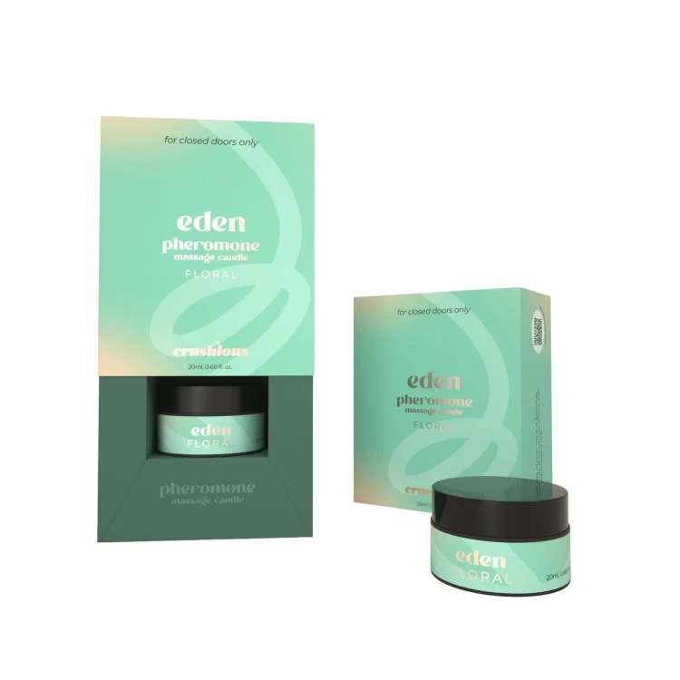 świeca do masażu CRUSHIOUS EDEN MASSAGE CANDLE WITH PHEROMONES AND FLORAL AROMA