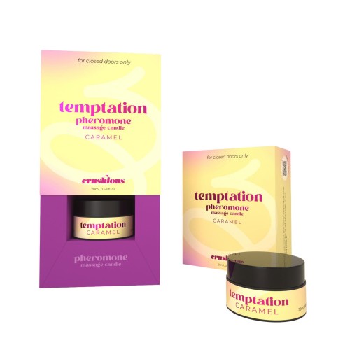 świeca do masażu CRUSHIOUS TEMPTATION MASSAGE CANDLE WITH PHEROMONES AND TOFFEE CARAMEL AROMA