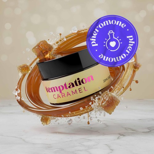 świeca do masażu CRUSHIOUS TEMPTATION MASSAGE CANDLE WITH PHEROMONES AND TOFFEE CARAMEL AROMA