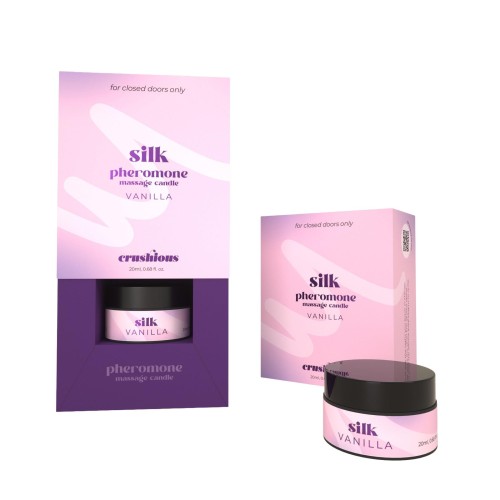 świeca do masażu CRUSHIOUS SILK MASSAGE CANDLE WITH PHEROMONES AND VANILLA SCENT
