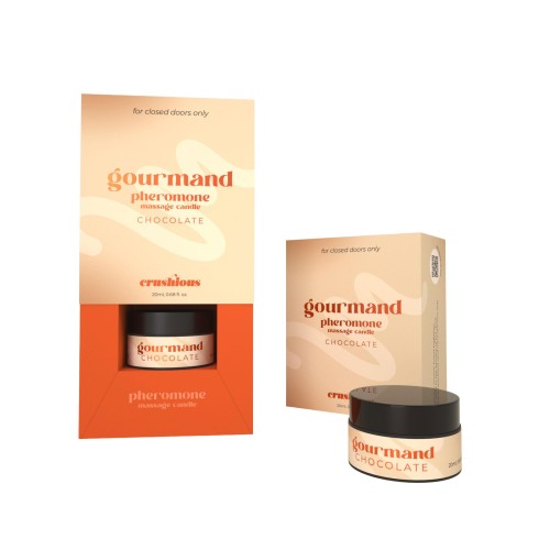 świeca do masażu CRUSHIOUS GOURMAND MASSAGE CANDLE WITH PHEROMONES AND CHOCOLATE SCENT
