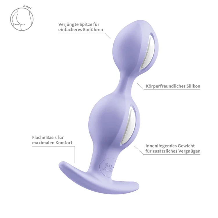 korek analny B Balls Duo Purple