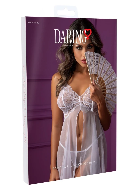 koszulka Babydoll and matching String White