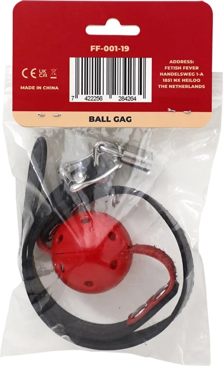 knebel Fetish Fever Ball Gag Red