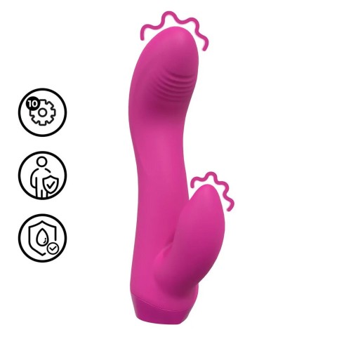 wibrator Mini Curved Rabbit Vibrator Pink