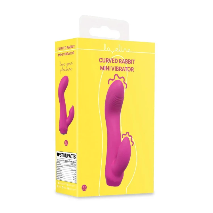 wibrator Mini Curved Rabbit Vibrator Pink