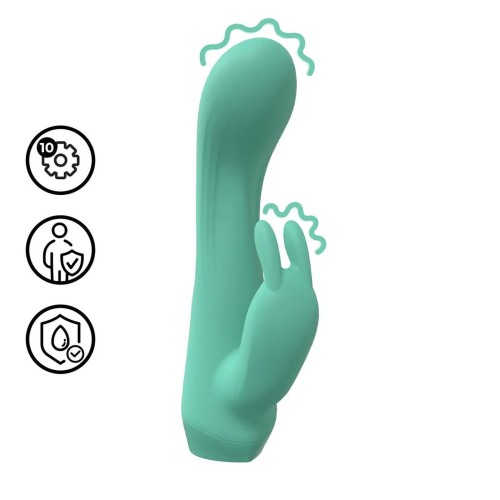 wibrator Mini Dual Rabbit Vibrator Green