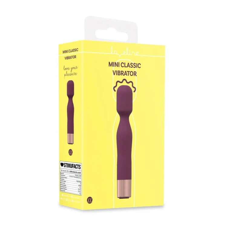 wibrator Mini Classic Wand Vibrator Burgundy