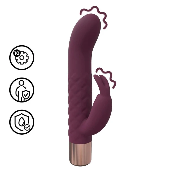 wibrator Mini Rabbit Vibrator Burgundy