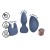 zestaw wibratorów  Interchangeable Vibrator Kit Blue
