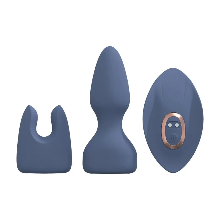 zestaw wibratorów  Interchangeable Vibrator Kit Blue