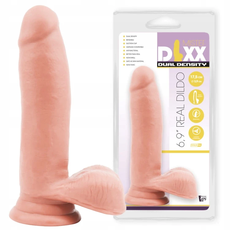 Real-Dildo-6,9"-Gruby-realistyczny-penis-z-jądrami-w-cielistym-kolorze. jpg