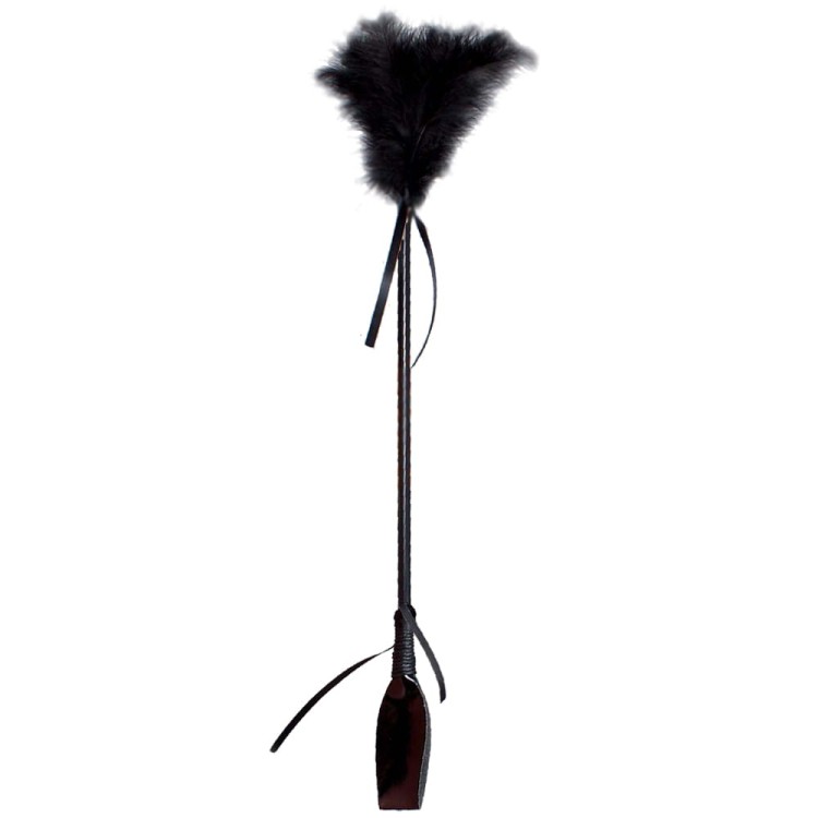 Czarna-szpicruta-do-zabaw-w-sypialni-Bleck-Feather-Tickler-&amp;-Riding-Crop-Dwustronna-szpicruta-zakończona-czarnymi-piórkami.jpg