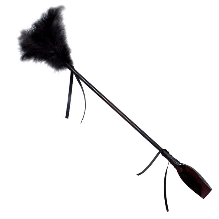 Czarna-szpicruta-do-zabaw-w-sypialni-Bleck-Feather-Tickler-&amp;-Riding-Crop-Dwustronna-szpicruta-zakończona-czarnymi-piórkami.jpg
