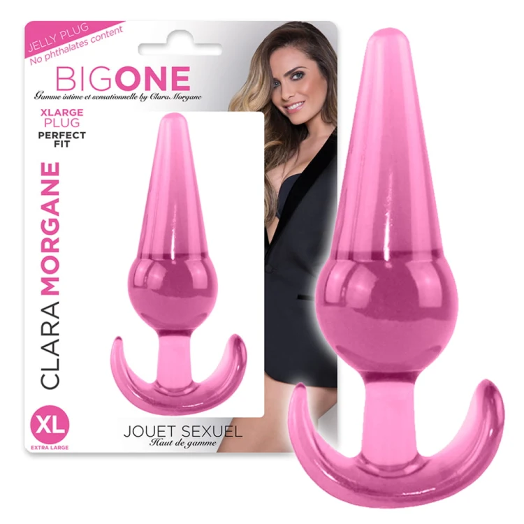 Duży-żelowy-korek-do-zabaw-analnych-Big-One-Pink-XL-wtyczka-stożkowo-kulkowa.