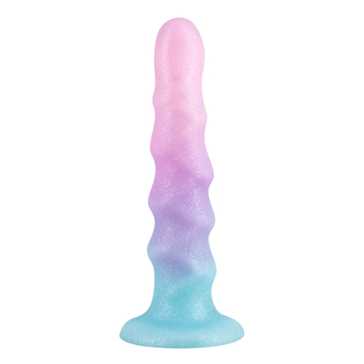 Dildo-silikonowe-na-przyssawce-miękkie-z-brokatem-Róg-jednorożca.jpg
