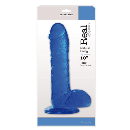 dildo FALLO JELLY REAL RAPTURE BLUE 10"