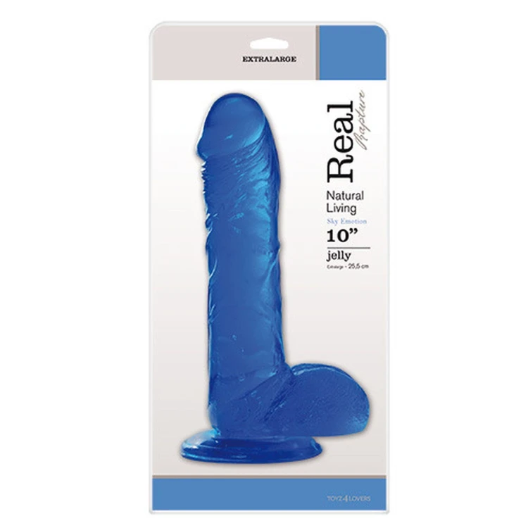 dildo FALLO JELLY REAL RAPTURE BLUE 10"