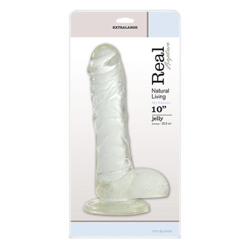 dildo FALLO JELLY REAL RAPTURE CLEAR 10"