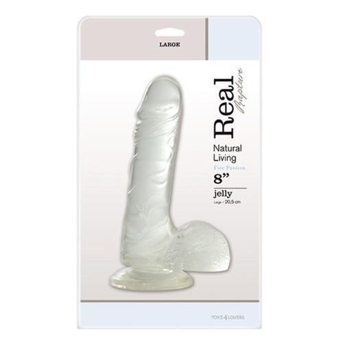 dildo JELLY DILDO REAL RAPTURE CLEAR 8"