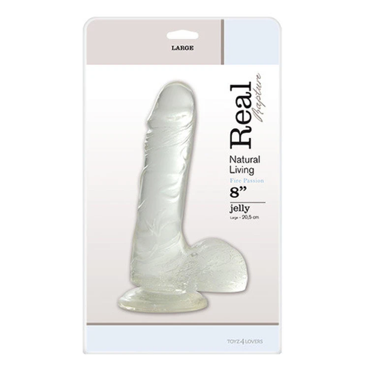 dildo JELLY DILDO REAL RAPTURE CLEAR 8"