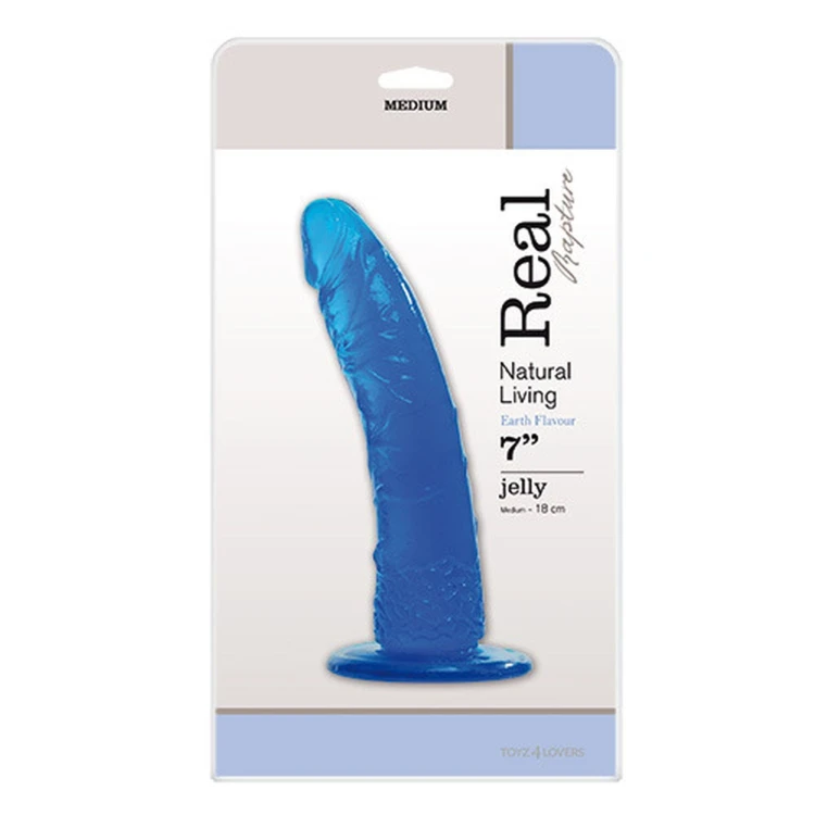 dildo JELLY DILDO REAL RAPTURE BLUE 7"