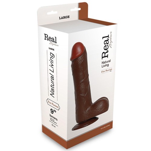 dildo REALISTIC DILDO REAL RAPTURE BROWN 9"
