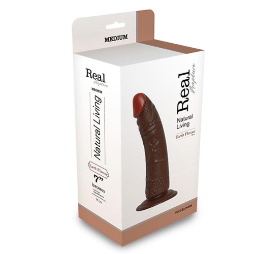 dildo REALISTIC DILDO REAL RAPTURE BROWN 7"