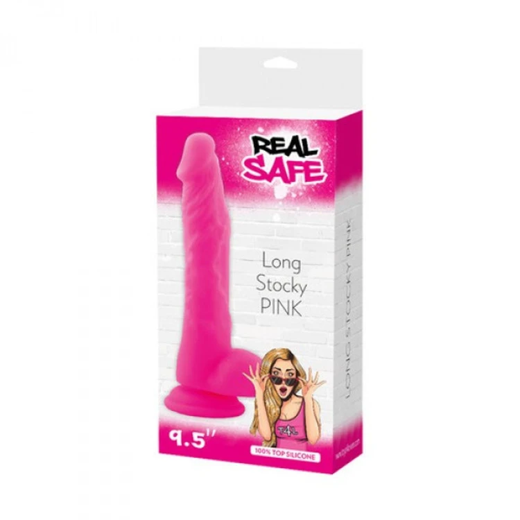 dildo Fallo realistico real safe long stocky pink