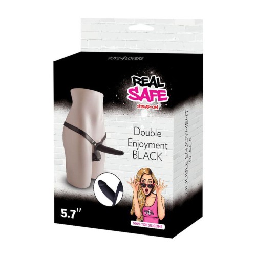 strap-on Cintura doppio fallo  Black