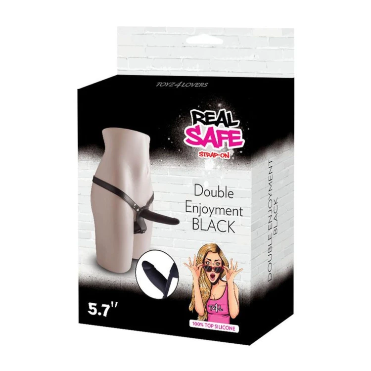 strap-on Cintura doppio fallo  Black